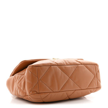 Chanel Lambskin Quilted Large Chanel 19 Flap Brown 4 of 10