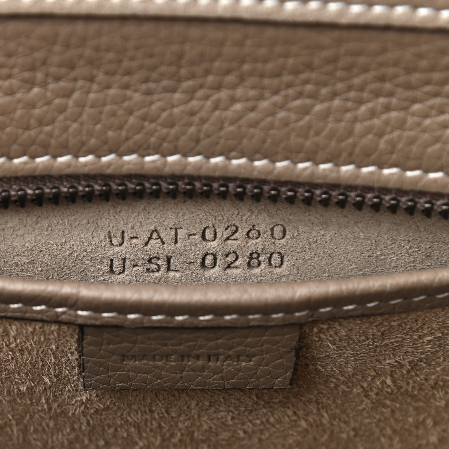 Drummed Calfskin Nano Luggage Souris
