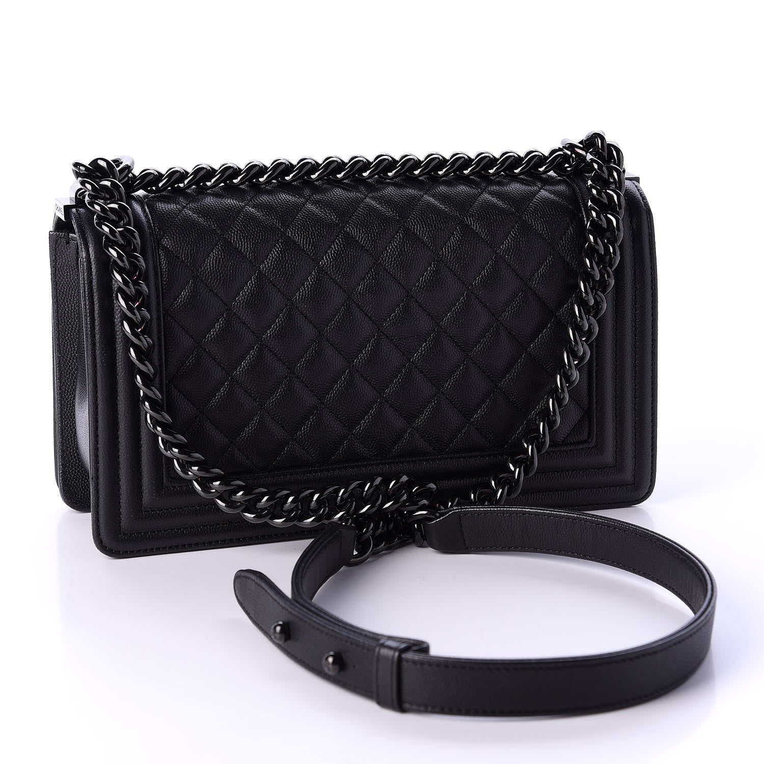 Chanel Caviar Quilted Medium Boy Flap So Black 3 of 12