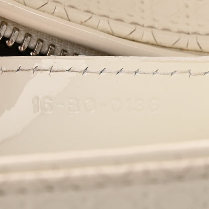 Christian Dior Patent Micro-Cannage Medium Lady Dior White 8 of 18