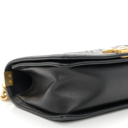 Chanel Caviar Suede Calfskin Chevron Medium Boy Flap Black 7 of 14