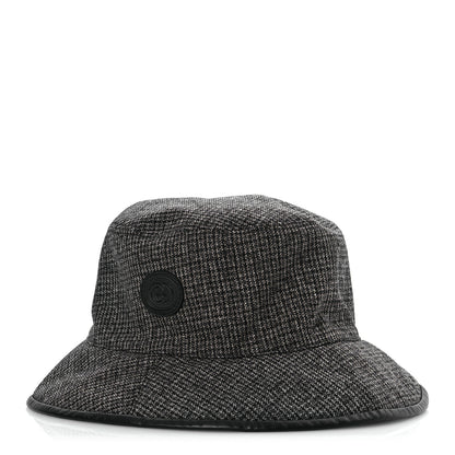 Gucci Wool Nylon GG Monogram Reversible Bucket Hat L Black Grey 1 of 18
