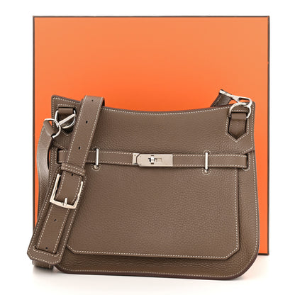 Hermes Taurillon Clemence Jypsiere 28 Etoupe 12 of 12