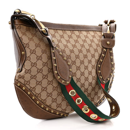 Gucci Monogram Pelham Studded Shoulder Bag Brown 3 of 10