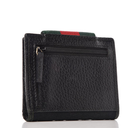 Gucci Monogram Web French Flap Wallet Black 3 of 7