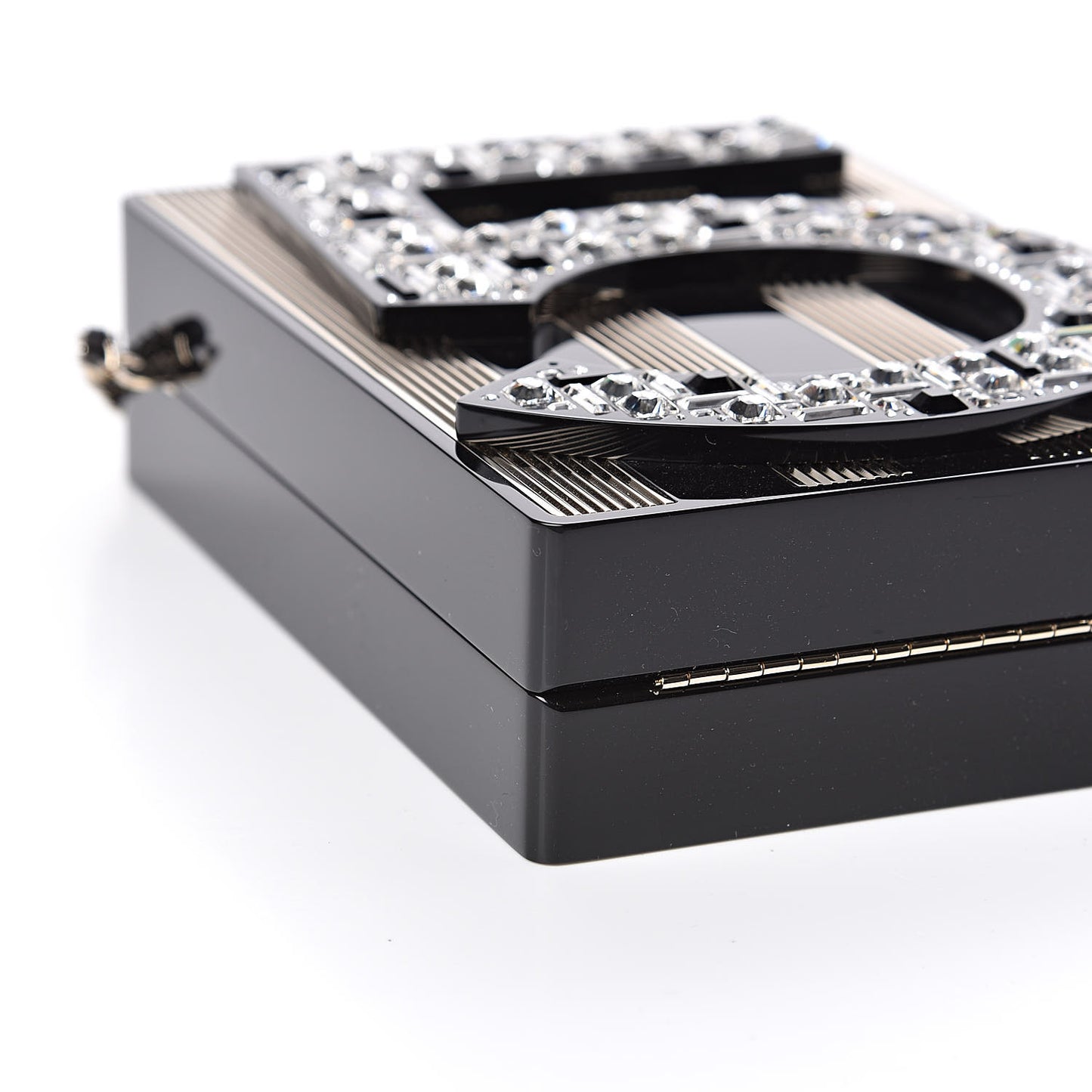 Plexiglass Strass N°5 Minaudiere Black Gold