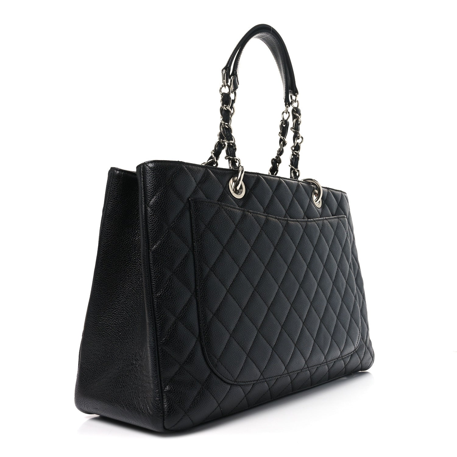 Chanel Caviar Quilted XL Grand Shopping Tote GST Black 3 of 10