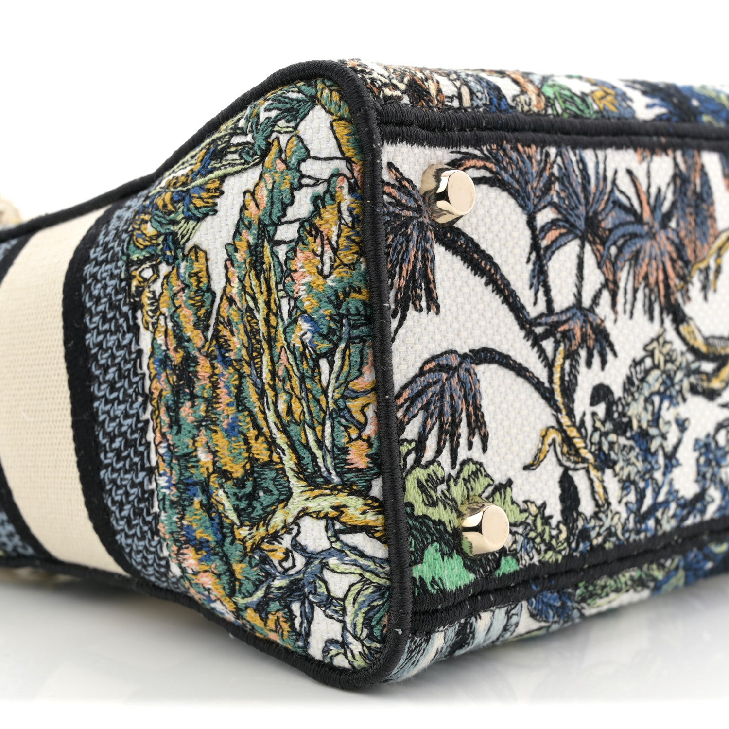 Christian Dior Canvas Embroidered Etoile de Voyage Medium Lady D-Lite Multicolor 9 of 12