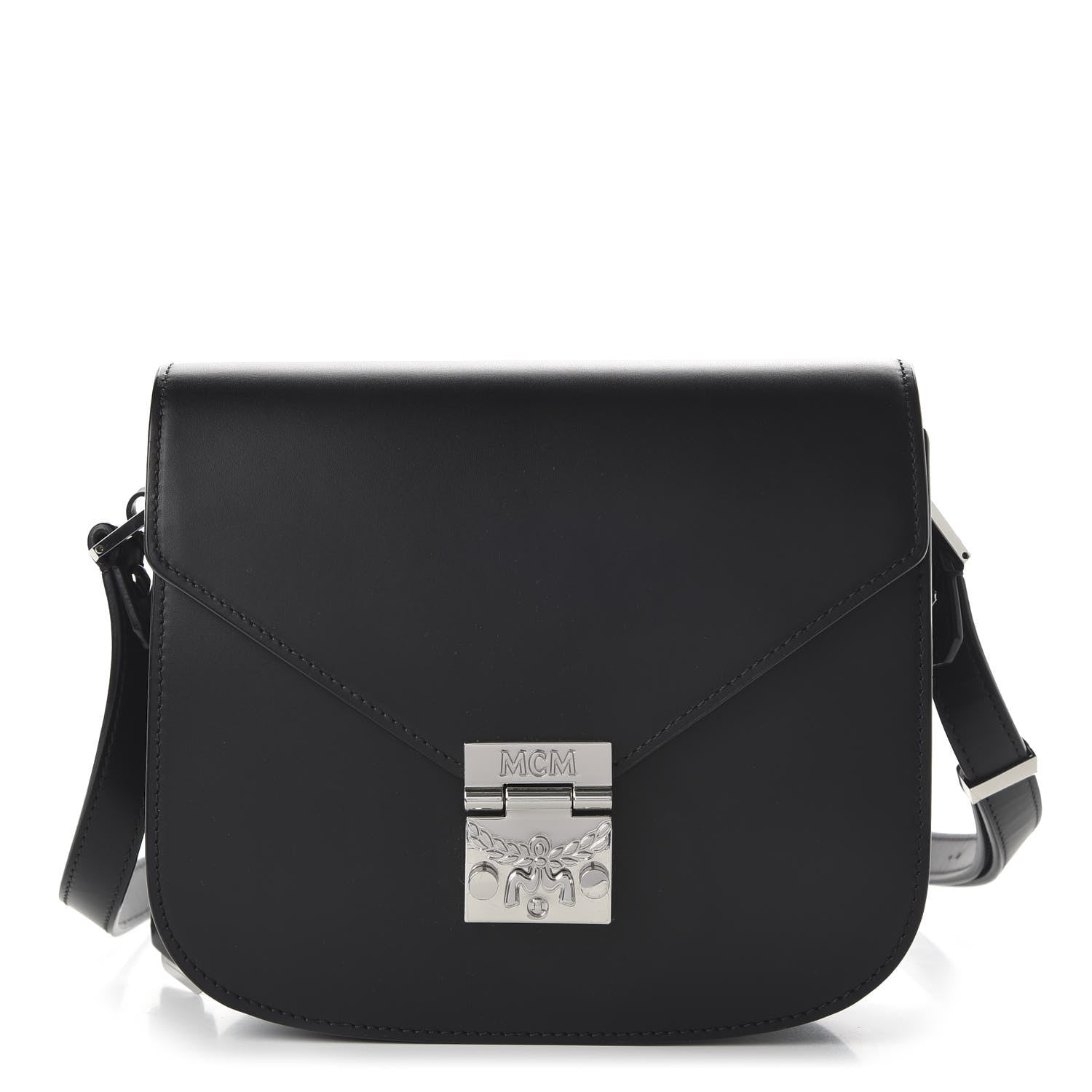 MCM Calfskin Small Patricia Crossbody Bag Black 1 of 9