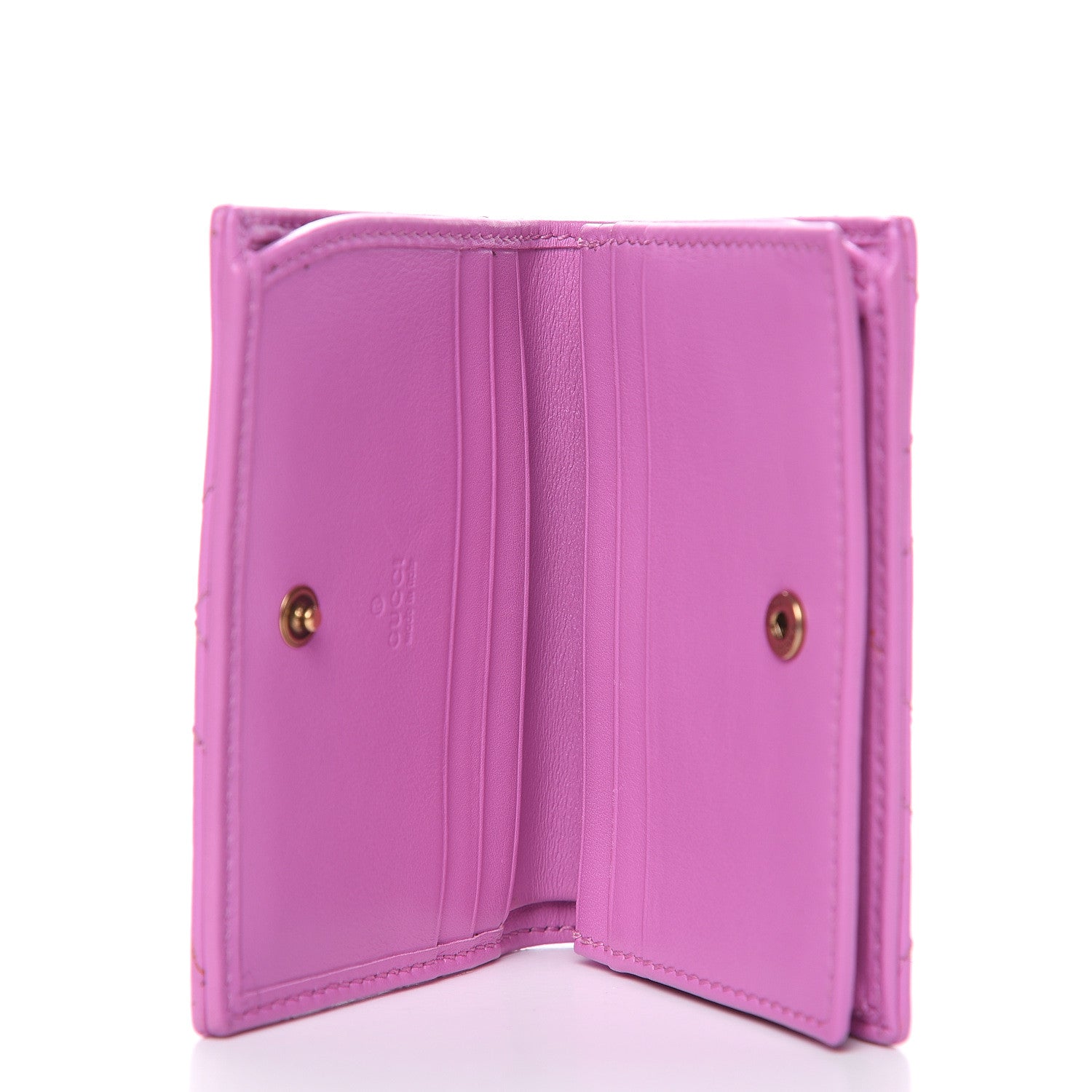 Gucci Calfskin Matelasse GG Marmont Card Case Candy Mousse 5 of 8