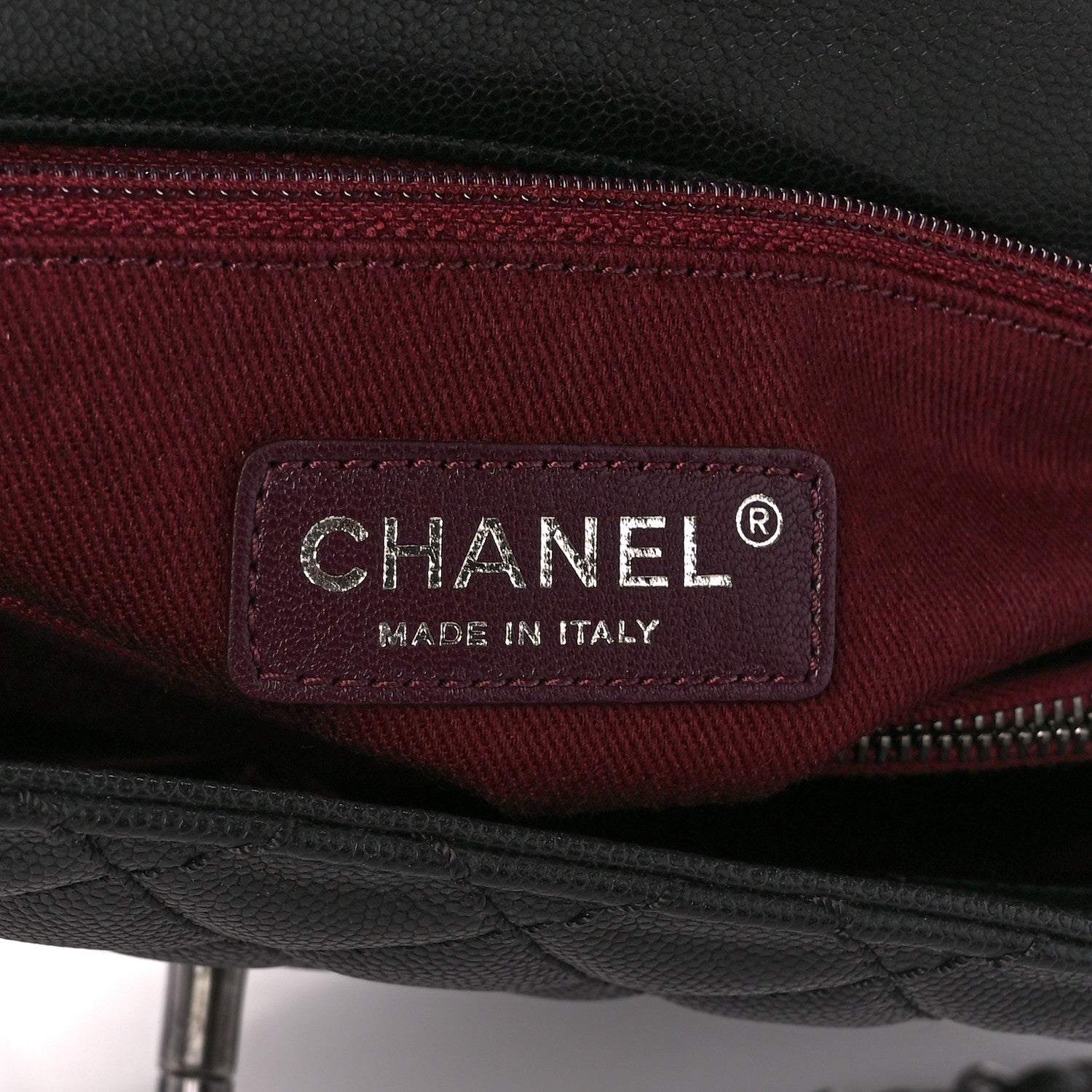 Chanel Caviar Quilted Large Coco Handle Flap Black 6 of 10