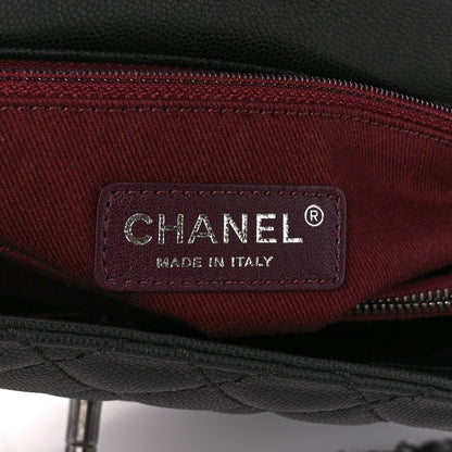Chanel Caviar Quilted Large Coco Handle Flap Black 6 of 10
