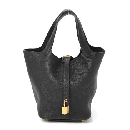 Hermes Taurillon Clemence Picotin Lock 18 PM Black 1 of 11