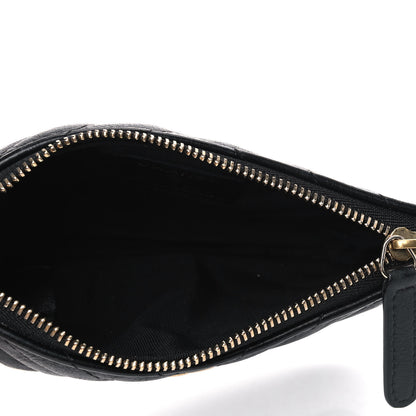 Chanel Crumpled Calfskin Chevron Quilted Small Cosmetic Case Black 4 of 4