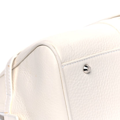 Christian Dior Calfskin Logo Charms Boston White 6 of 15