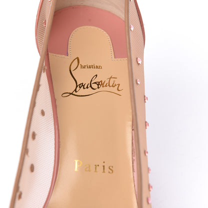 Christian Louboutin Patent Rete Strass Follies 70 Pumps 36.5 Guimauve 7 of 8