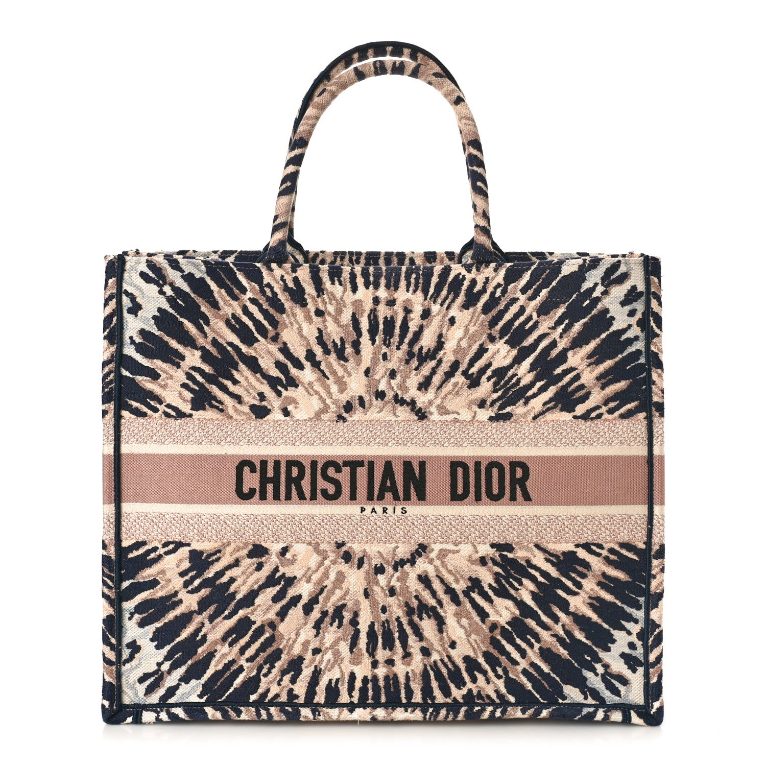 Christian Dior Canvas Embroidered Tie Dye Large Book Tote Multicolor 1 of 11