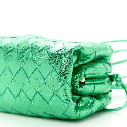 Bottega Veneta Metallic Nappa Intrecciato The Mini Pouch Parakeet 11 of 11