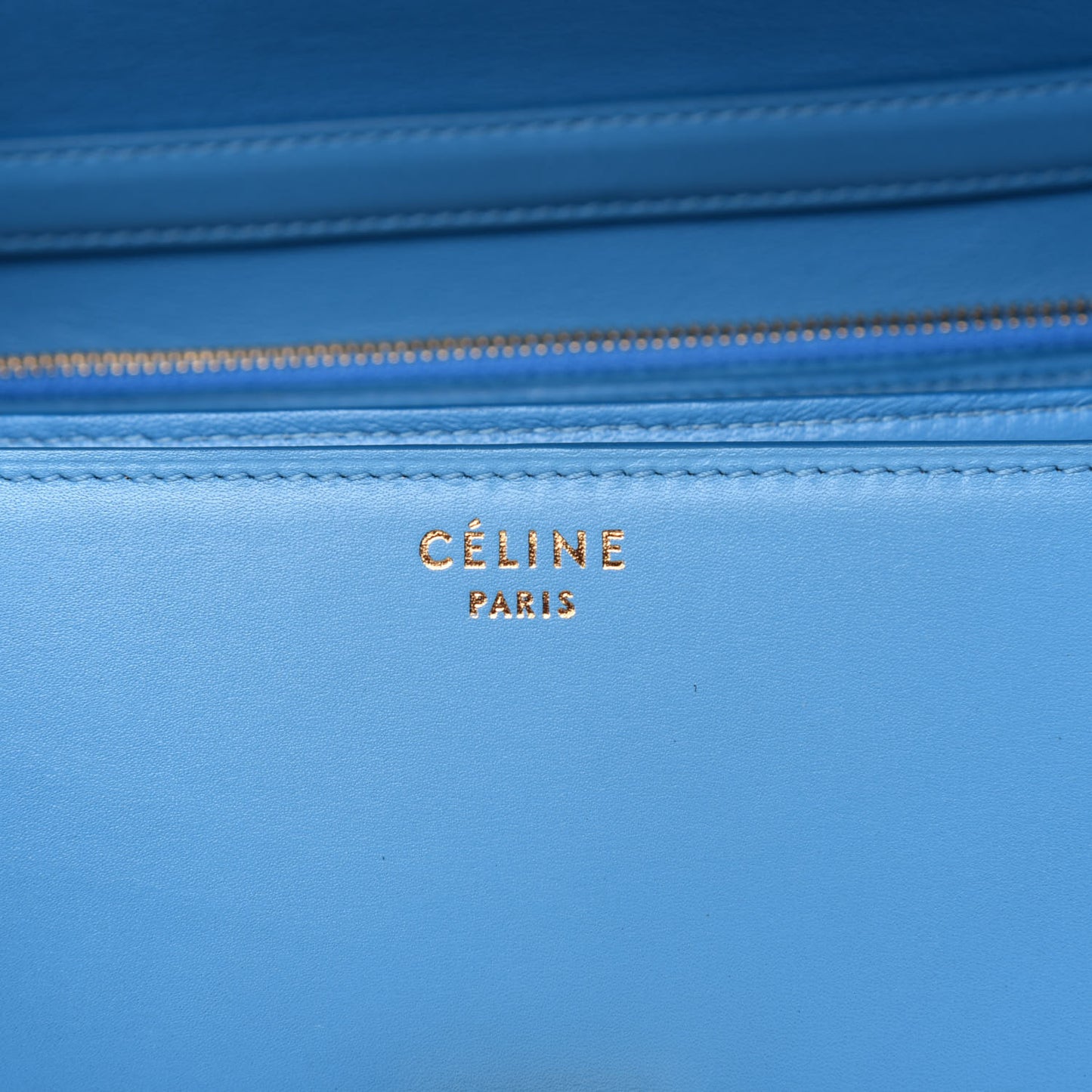 Box Calfskin Medium Classic Box Flap Bag Blue