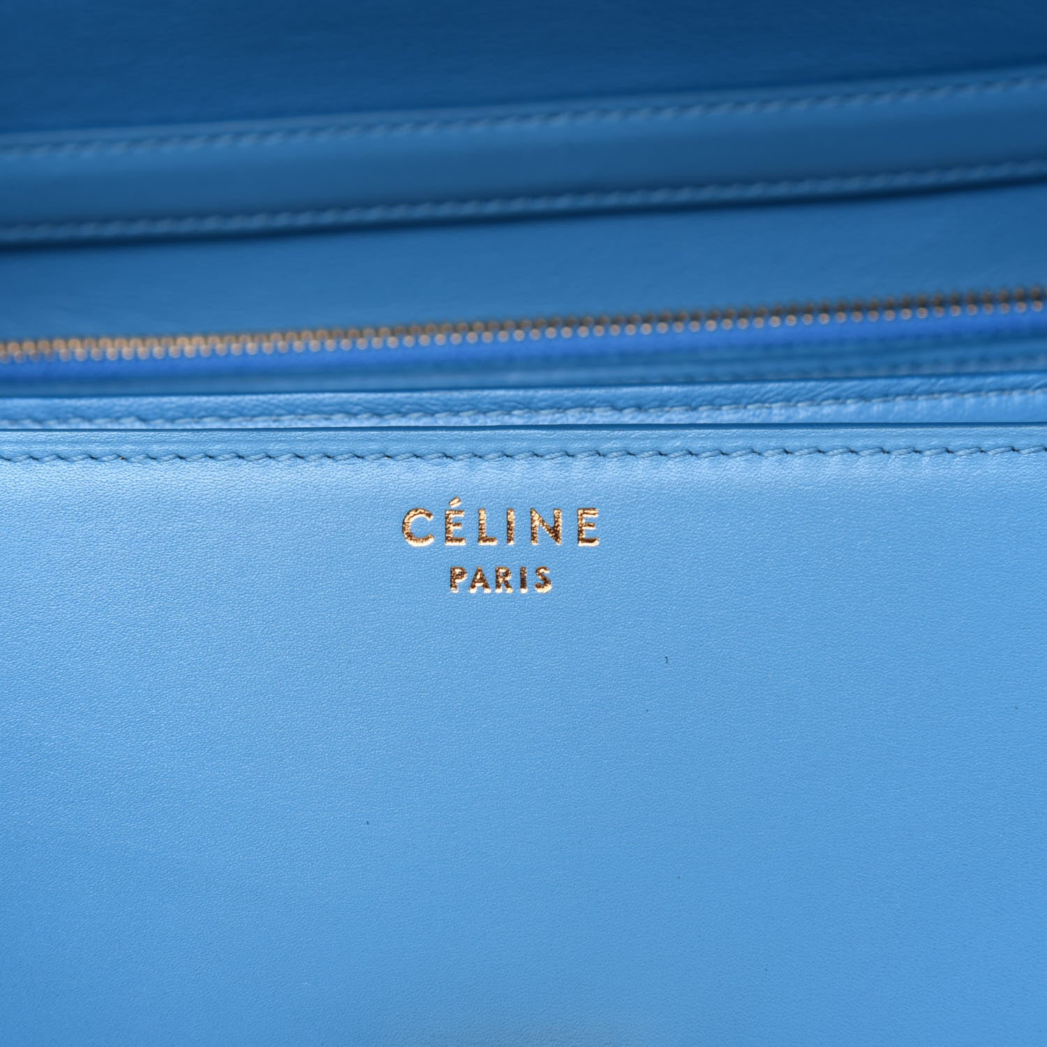 Celine Box Calfskin Medium Classic Box Flap Bag Blue 6 of 12