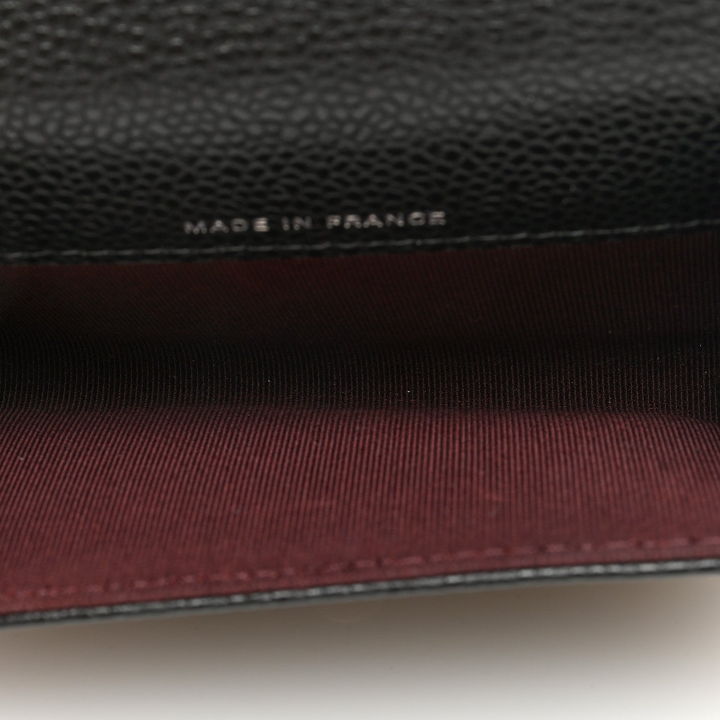 Caviar Quilted Flap Card Holder Wallet Black