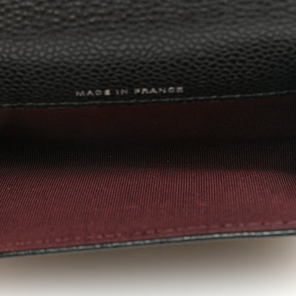 Chanel Caviar Quilted Flap Card Holder Wallet Black 5 of 7