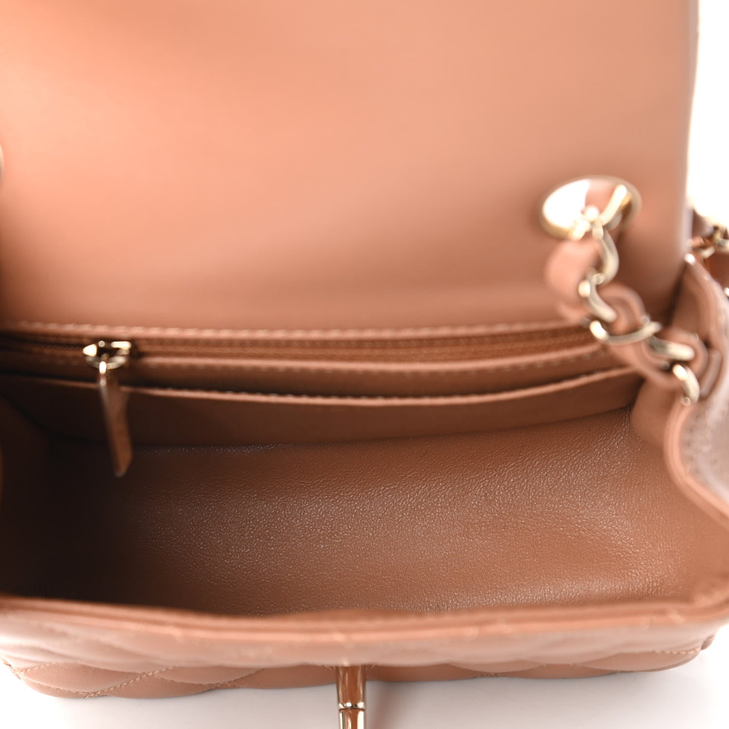 Chanel Lambskin Quilted Mini Square Flap Brown 5 of 11