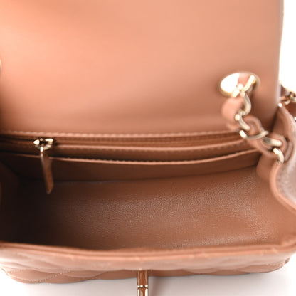 Chanel Lambskin Quilted Mini Square Flap Brown 5 of 11