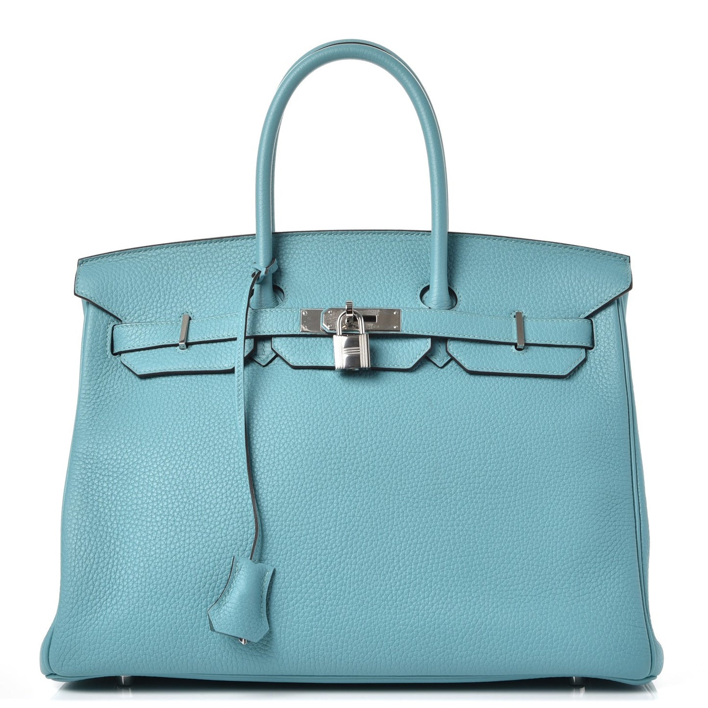 Taurillon Clemence Birkin 35 Bleu Atoll