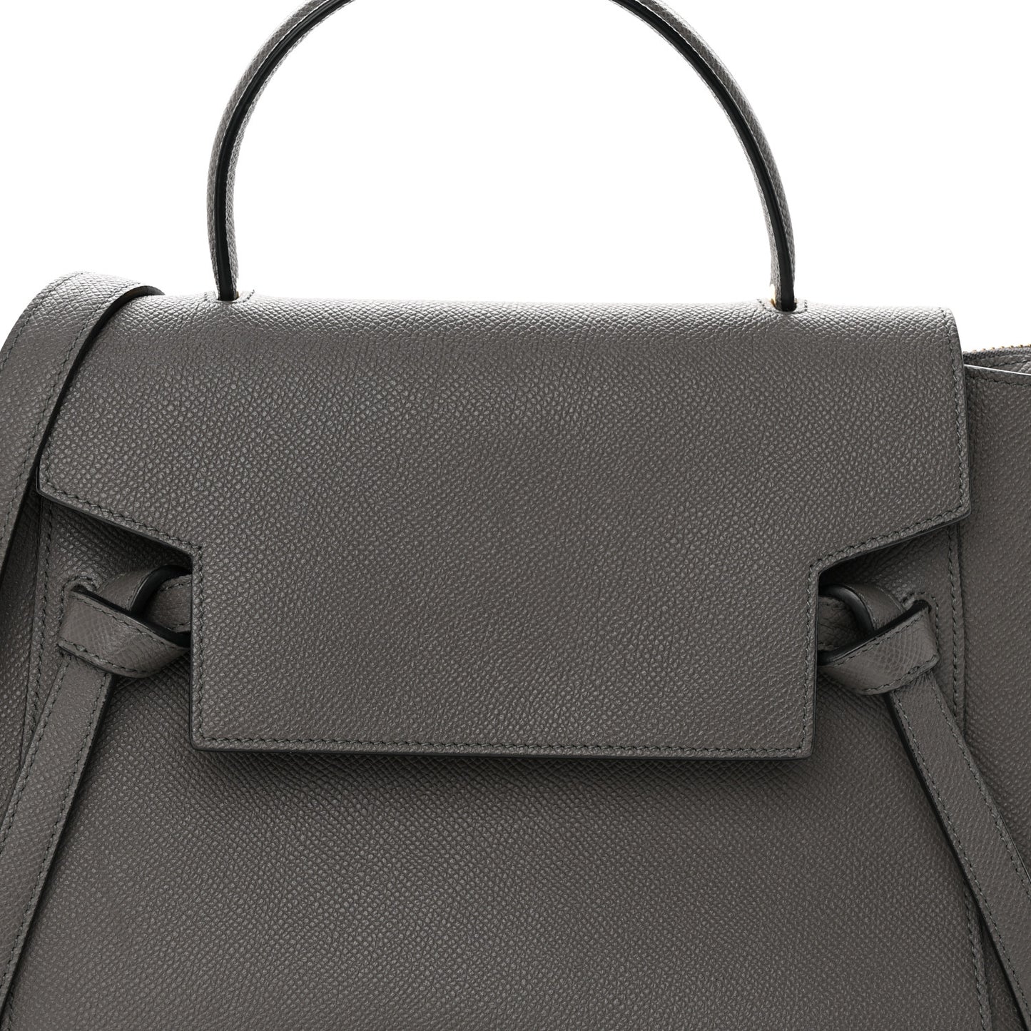 Grained Calfskin Mini Belt Bag Grey