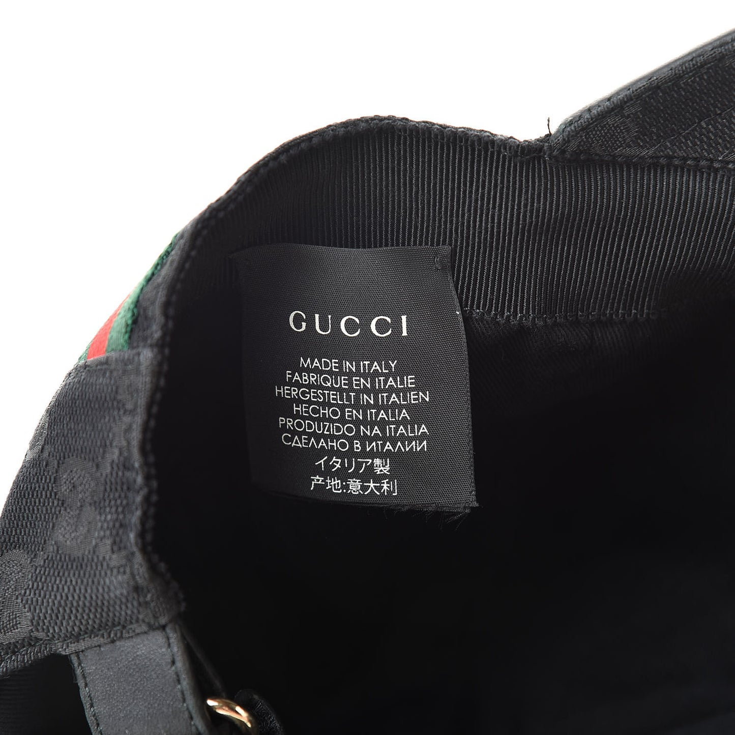 Monogram Web Baseball Hat M Black