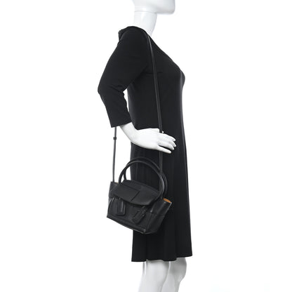 Bottega Veneta Grained Calfskin Mini Maxi Intrecciato Arco 33 Black 3 of 7