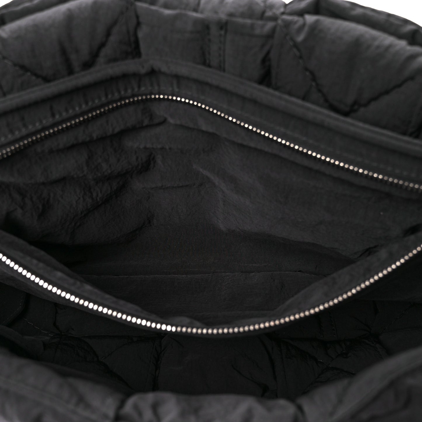 Nylon Intrecciato Padded Tech Maxi Cassette Bag Black