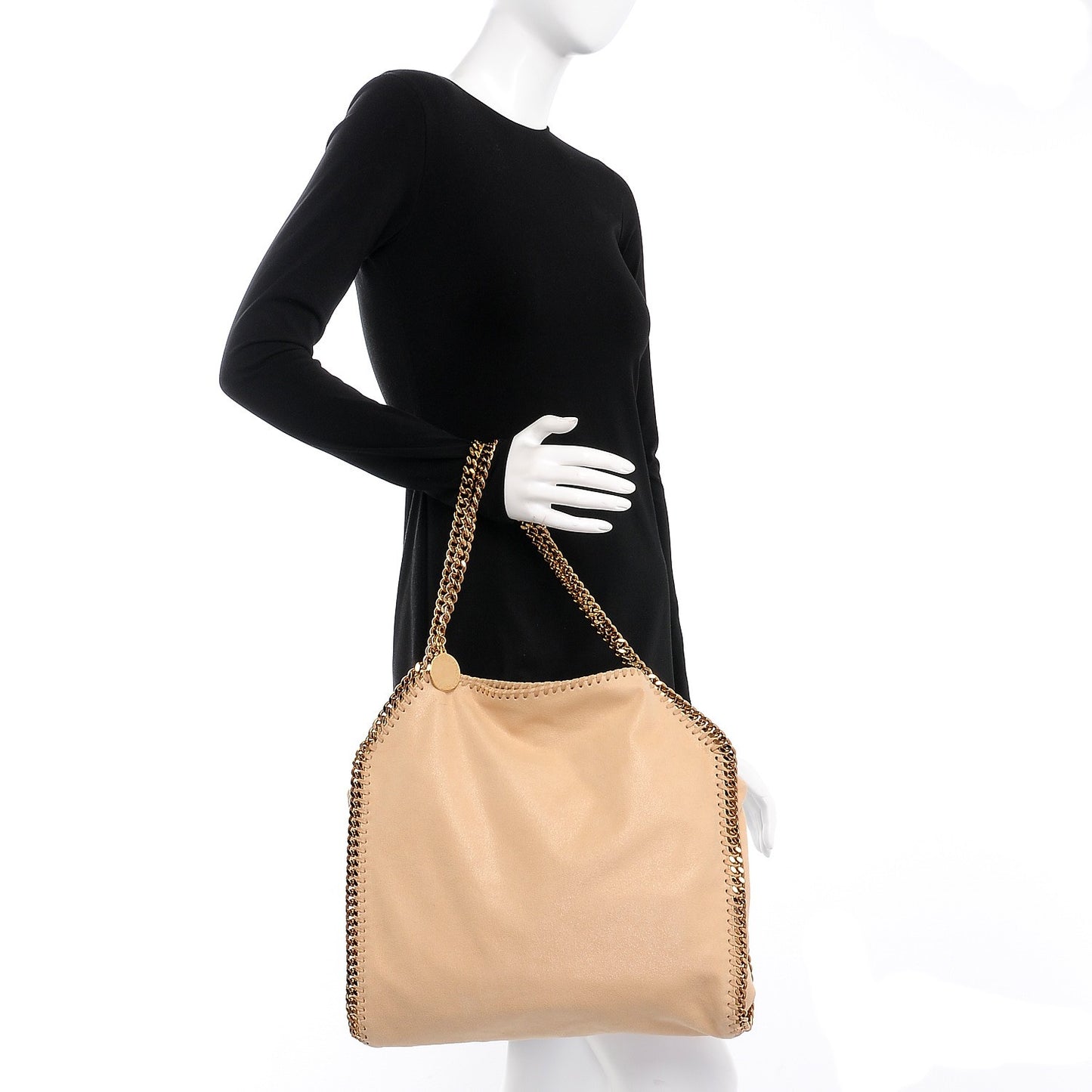 Shaggy Deer Small Falabella Tote Beige