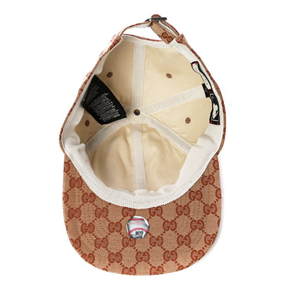 Gucci X MLB Monogram NY Yankees Baseball Hat 57-61 Beige Ruggine 7 of 10