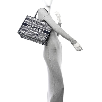 Christian Dior Canvas Embroidered Medium Dioriviera Toile De Jouy Book Tote White 2 of 14