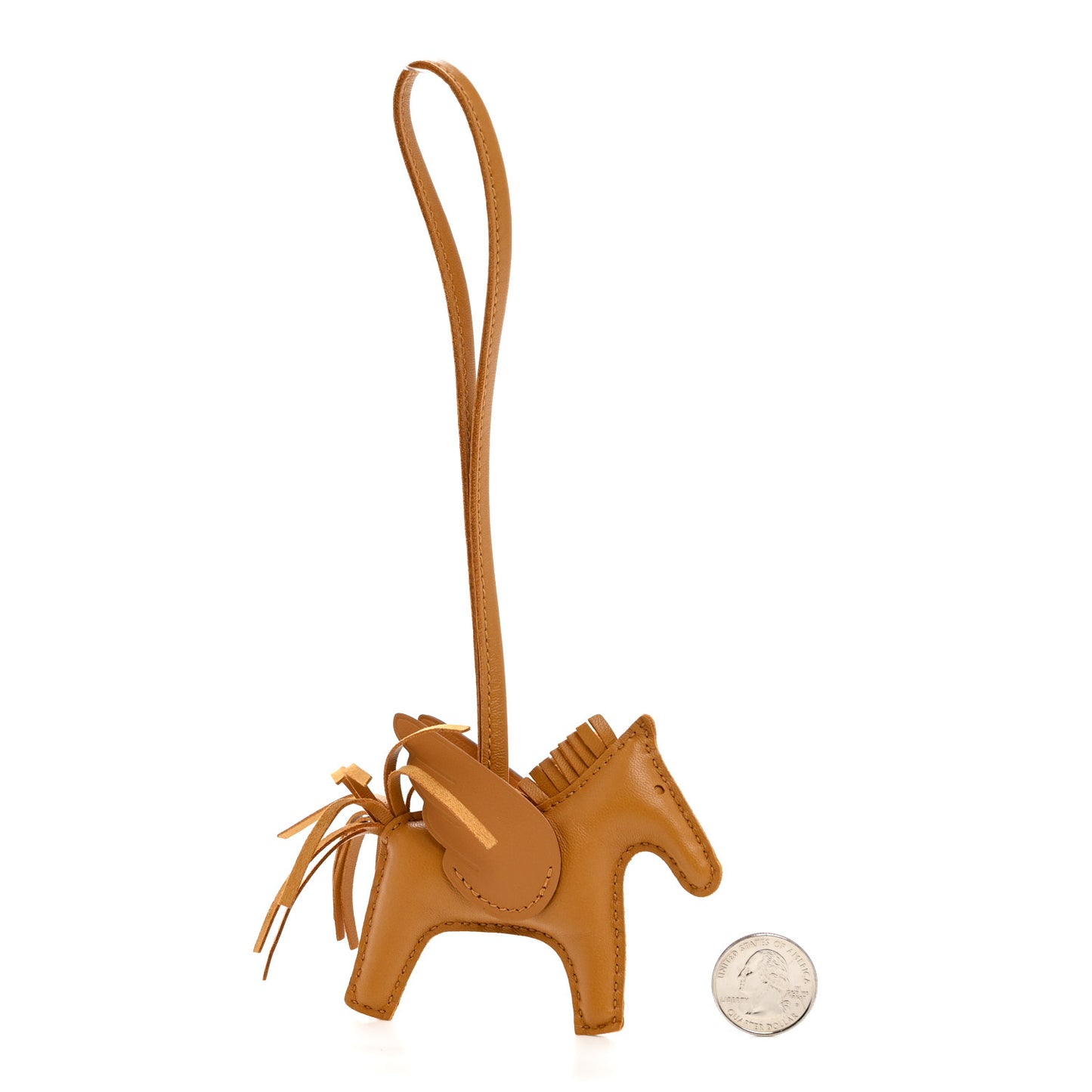 Milo Lambskin Grigri Rodeo Pegase Horse Bag Charm PM Sesame