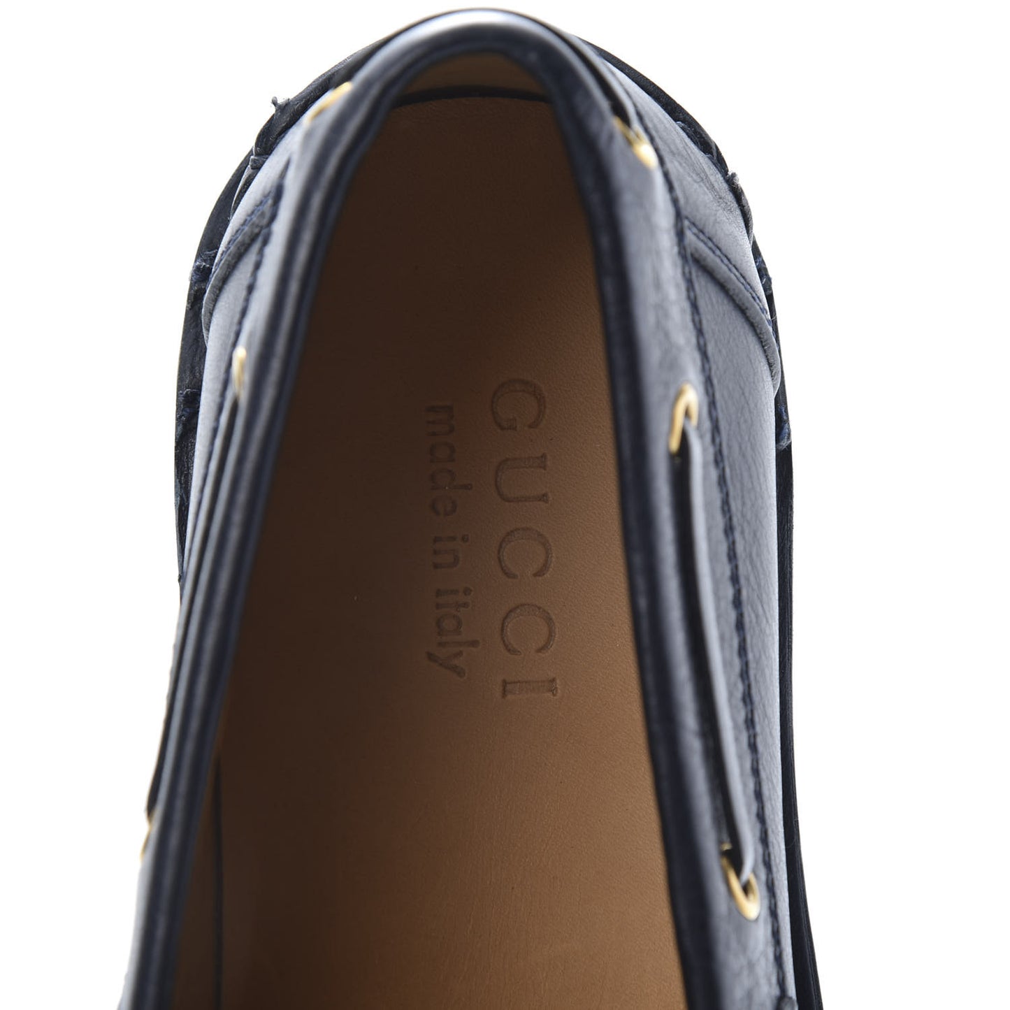 Calfskin Mens Delta Boat Loafer 10 Blue Ivory
