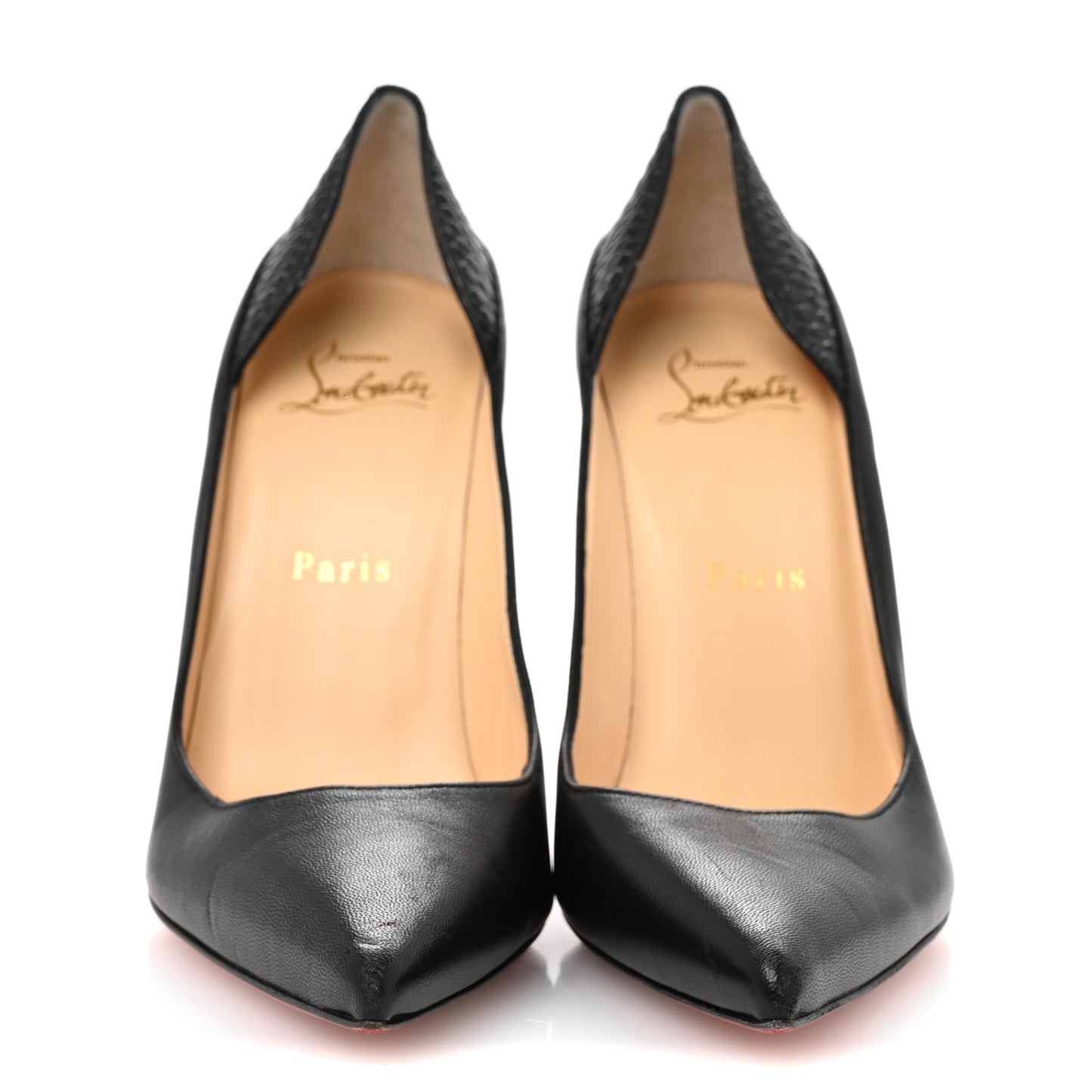 Nappa Snakeskin Embossed Maastricht 100 Pumps 37 Black
