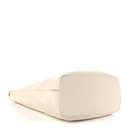 Prada Vitello Phenix Metal Hobo White 4 of 12
