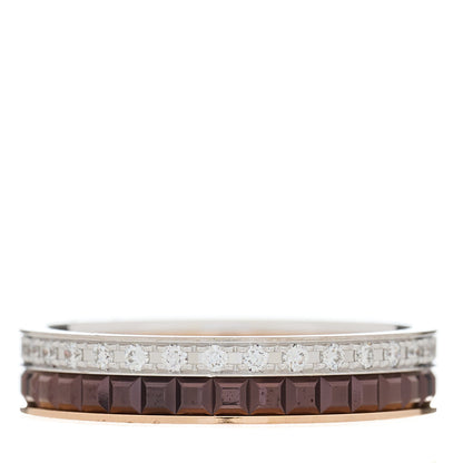 Boucheron 18K Pink White Gold PVD Diamond Quatre Classique Wedding Band Ring 49 5 3 of 6