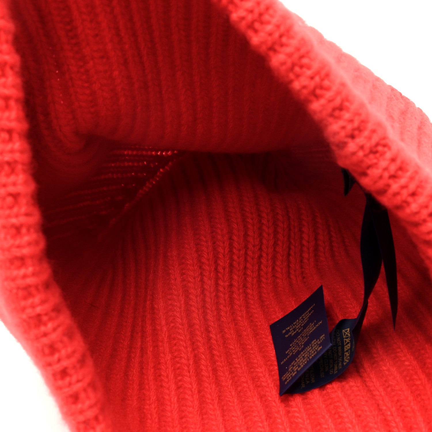 Louis Vuitton Wool Monogram LV Headline Beanie Hat Red 3 of 5