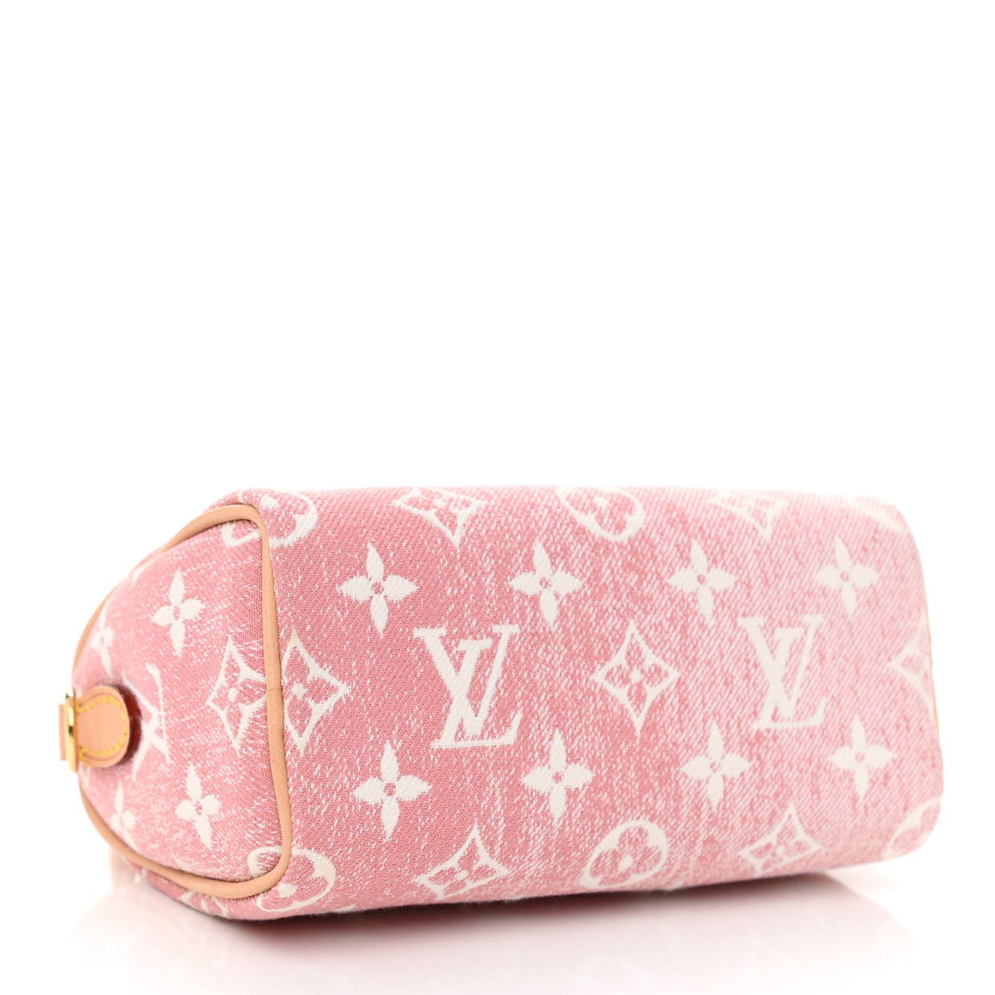 Monogram Jacquard Denim Nano Speedy Bandouliere Pink