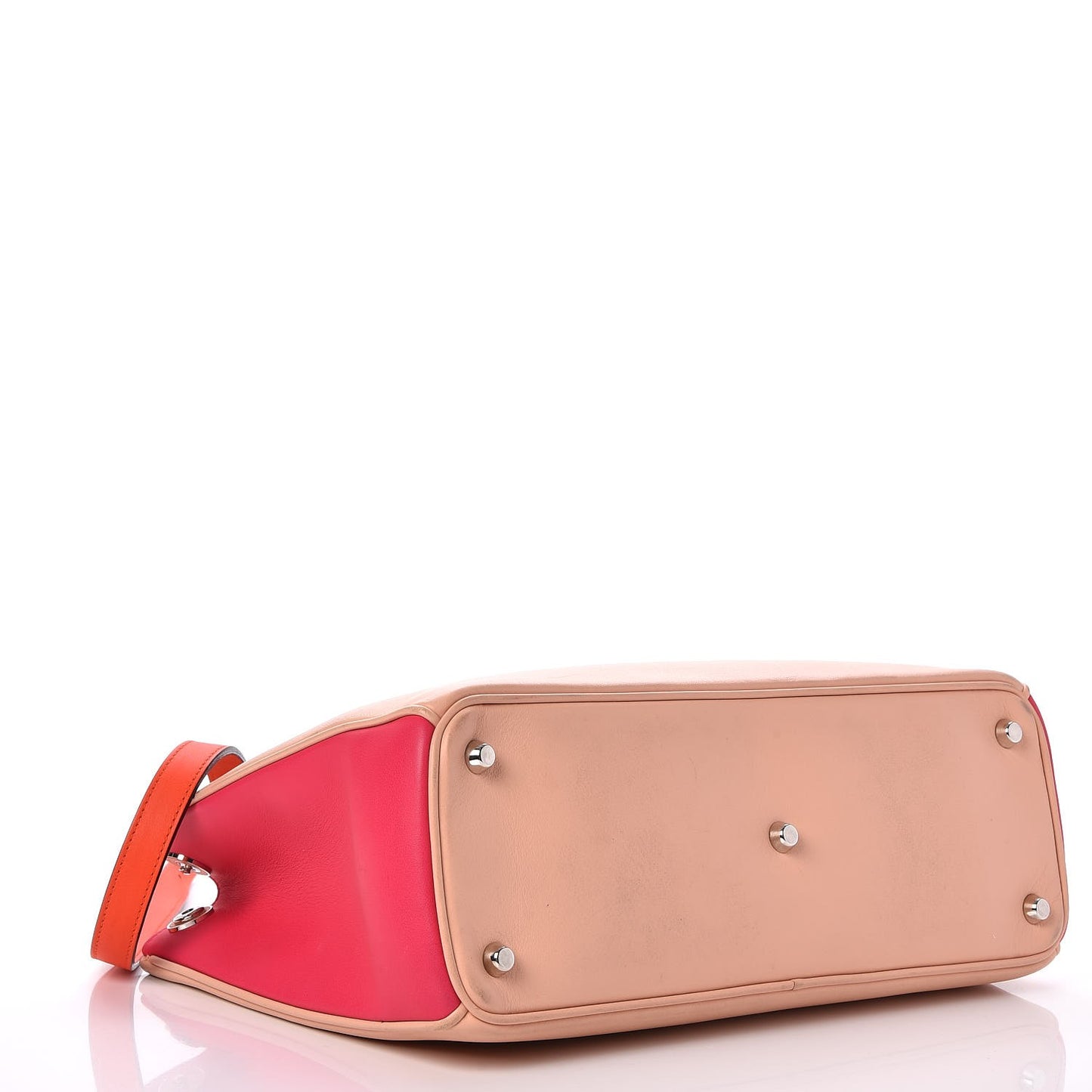 Smooth Calfskin Medium Tri-Color Diorissimo Tote Pink Fuchsia Orange