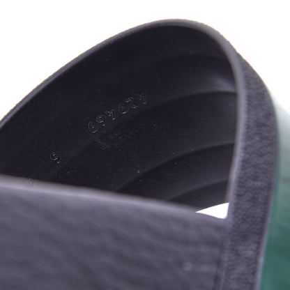Gucci Rubber Web Mens Lug Sole Slide Sandals 6 Black Green Red 8 of 11