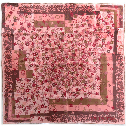 Louis Vuitton Silk Monogram Arty Square Scarf Pale Pink 2 of 5