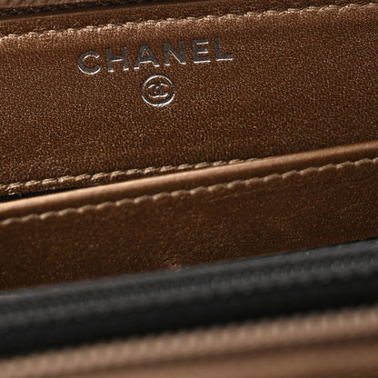 Chanel Metallic Caviar Large Timeless CC Zip Around Wallet Bronze 6 of 9