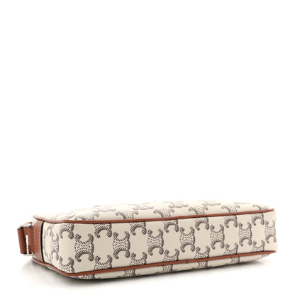 Celine Triomphe Canvas Medium Messenger Bag Tan Ecru 7 of 19