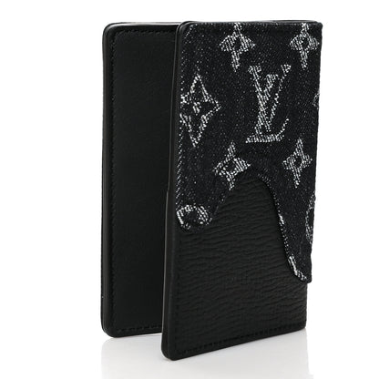 Louis Vuitton X NIGO Taurillon Monogram Denim Drip Pocket Organizer Black 3 of 7