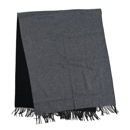 Hermes Cashmere Double Face Stole Scarf Gris Clair Black 2 of 3